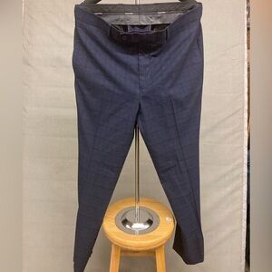 Calvin Klein Blue & Black plaid Slim Fit  Dress Pants 33x32 Mens
